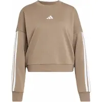 Adidas Sweat de sport 'ESSENTIALS 3-STRIPES FRENCH TERRY' kaki / blanc