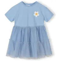MINOTI Robe bleu clair / jaune d'or / blanc