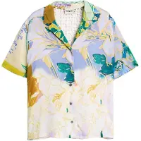 Desigual Chemisier jaune / pétrole / violet clair / blanc
