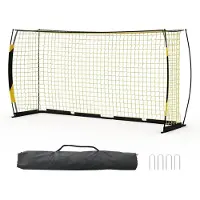 StarTech.com But de football 3,6 x 1,8 m - But portable - Cadre métallique robuste - Filet d'entraînement pliable - Avec sac de transport - Jaune