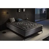 Moonia - Matelas Premium Noir Multizone, 27cm, 150x190cm