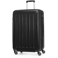 Hauptstadtkoffer - Alex - Großer Hartschalen-Koffer mit Rollen Trolley XL Rollkoffer Dehnfalte Reisekoffer 120L, TSA-Schloss,Schwarz