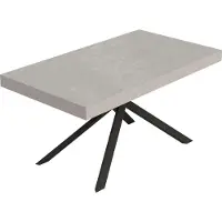 Itamoby Table Extensible Niket En Cachemire 160/420X90 Cm Avec Pieds Anthracite