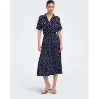 JDY Robe-chemise 'JDYStarr' bleu foncé / blanc