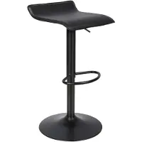 StarTech.com Lot de 2 tabourets de bar - Tabouret de bar pivotant - Rotation à 360° - Réglable en hauteur - Assise rembourrée - Simili cuir - Structure en métal - Design moderne - Noir