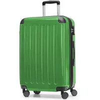 Hauptstadtkoffer Alex - Bagage à main valise rigide avion extensible trolley cabine Carry-On Hand Luggage Hardcase, 4 roulettes, 55 cm, 42 L,Vert