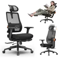 NEWTRAL BP – siège de bureau ergonomique – siège de bureau à domicile avec repose-pieds et soutien lombaire adaptatif unique
