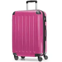 Hauptstadtkoffer - Alex - Valise à coque dure avec extension Valise de voyage Hardcase Check-In Luggage 15-20 kg, expandable Trolley glossy 65 cm, 74 L,Magenta