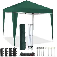 StarTech.com Tente pliante étanche - Tente de réception pop-up 3 x 3 m - Structure en aluminium - Tissu Oxford - Pour le jardin et les marchés - Vert