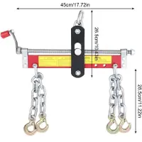 StarTech.com Lot de 2 vérins de levage pour moteur - Répartiteurs de charge pour pont élévateur à 4 colonnes - Capacité de charge : 900 kg - Poignée réglable - Acier au carbone - Rouge/Argent