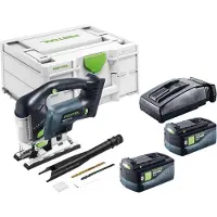 Festool Scie sauteuse pendulaire sans fil PSBC 420-Basic 18 V 120 mm Brushless + 2 batteries 5,0 Ah + chargeur + Systainer