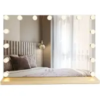 REA Miroir Hollywood Led Doré