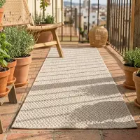 NATURL. Tapis de balcon - Costa Sable | 80x180 cm | Tapis de couloir | Tissage plat