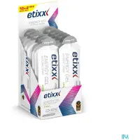 Etixx Isotonic Drink 60ml Energy Gels Box Apple 60ml 12 Units Blanc