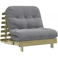 vidaXL Futon Canapé-lit avec matelas 80x206x11 Bois de pin imprégné