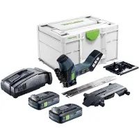 Festool Scie à isolants sans fil ISC 240 EB-Basic 18 V 240 mm + 2 batteries 4,0 Ah + chargeur rapide + Systainer