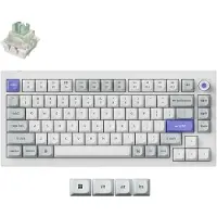 Keychron Clavier Q1 HE 8K avec commutateurs magnétiques, entièrement assemblé / Blanc / Commutateurs magnétiques Ultra-fast Lime