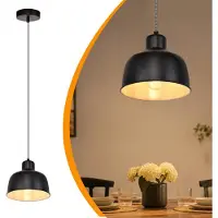 ZMH Suspension 1 flamme Noir Lampe à suspendre Table à manger Vintage Suspension industrielle Rétro E27 Métal Lampe à suspendre pour salle à manger Cuisine Salon Restaurant Chambre à coucher