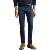Gant pour homme. 1000030 Jean extra slim fit Active Recover bleu délavé moyen (36/36), Casuel, Coton, Denim