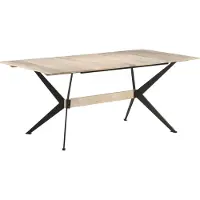 vidaXL Table de salle à manger 180x90x76 cm Mango massif - Table de salle à manger - Table de salle à manger en bois - Tables de salle à manger en bois