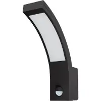 Silamp Applique Murale LED Extérieur 10W Noir avec Détecteur de Mouvement - Blanc Neutre 4000K - 5500K