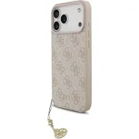 GUESS Coque 4G charm protection élégante design raffiné accessoire tendance (Apple iPhone 17 Pro Max), Coque pour téléphone portable, Pink, Rose