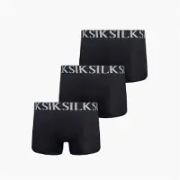 SikSilk lot de trois boxers Homme Noir