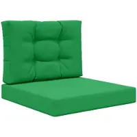 vidaXL Coussin De Canapé D'extérieur 2 Pcs Vert Polyester