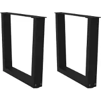 vidaXL Pieds de table basse en V 2 pièces noir 60x(42-43,3) cm acier