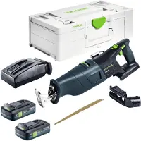 Festool RSC 18 EB-Basic Scie sabre sans fil 18 V Brushless + 1 batterie 4,0 Ah + chargeur rapide + Systainer
