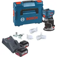 Bosch GKF 18V-8 Professional Affleureuse sans fil 18 V 8,0 mm Brushless + 2x batterie 4,0 Ah + chargeur + L-Boxx