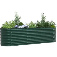 vidaXL Potager surélevé vert 320 x 80 x 81 cm Acier