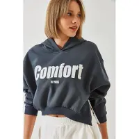 Bianco Lucci Sweat-shirt gris foncé / blanc