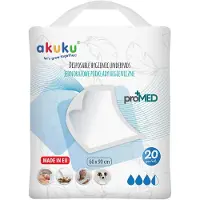 Akuku proMED, serviettes hygiéniques jetables, 60 x 90 cm, 20 pcs