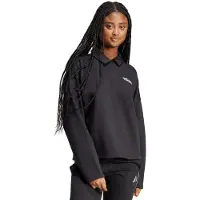 Adidas Femmes, T-shirt de sport, Essentials Linear Polo Sweatshirt (XXL), Noir, XXL