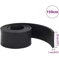 vidaXL Bande en caoutchouc pour chasse-neige noire 150x10x1 cm