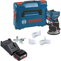 Bosch GKF 18V-8 Professional Affleureuse sans fil 18 V 8,0 mm Brushless + 1x batterie 5,0 Ah + chargeur + L-Boxx