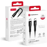 Forcell Cable F-ENERGY C347 cable Type C to Type C QC4.0 PD 5A 100W Silicone 1 m black (1 m, USB 2.0, 100 W)