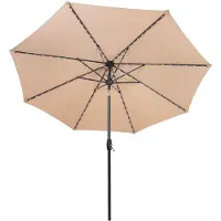 Monster Parasol LED pivotant, diamètre 2,7 mètres - Beige