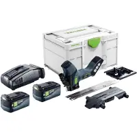 Festool ISC 240 EB-Basic Scie à isolation sans fil 18 V 240 mm + 2x batterie 5,0 Ah + chargeur rapide + Systainer
