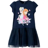 Name it Robe 'NMFMemma Frozen' marine / bleu clair / cognac / rose clair