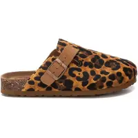 Xti pour femme. 14287106-LEOPARDO Sabots 142871 marron (38), Cuir, Plat, Aucun, Casuel, Imprimé animal