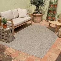 NATURL. Tapis d'extérieur - Costa Taupe | 140x200 cm | Rectangulaire | Tissage plat