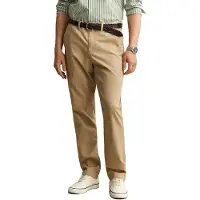 Gant pour homme. 1501001 Pantalon chino coupe régulière beige (29/34), Casuel, Classique, Le coton biologique