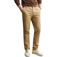Gant pour homme. 1501005 Pantalon chino Slim Fit Smart beige (34/32), Casuel, Coton, Classique