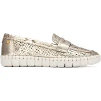 Carmela pour femme. 16321204-ORO Mocassins en cuir 163212 doré (37), Plat, Aucun, Casuel