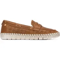 Carmela pour femme. 16321203-CAMEL Mocassins en cuir 163212 marron (41), Plat, Aucun, Casuel