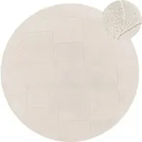 Tapis.fr Tapis moderne Tokko crème 120 cm rond