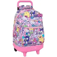 Safta Compact Extraible Hello Kitty & Friends 33l 33x22x45 Cm Wheeled Backpack Rose Enfants