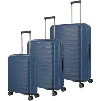 Travelite Valise à roulettes MOOBY 4 roues, grande/moyenne, bleu marine